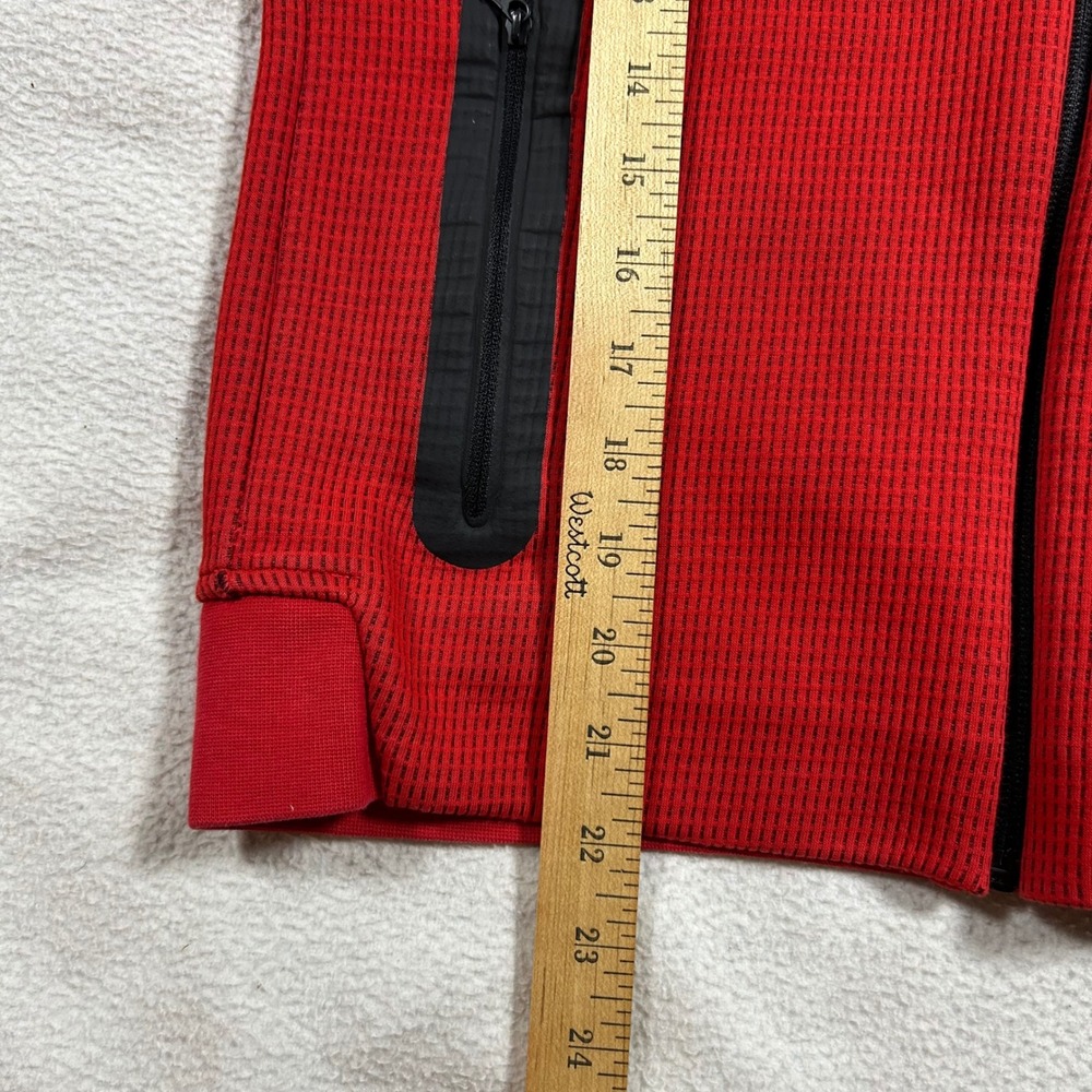 Nike Tech Fleece Waffle Hoodie Kids Large Red Full Zip Scuba Jacket FJ6023-657 - Picture 8 of 8